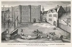 Custom House London Drucke: Custom House in C16