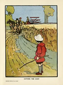Farming History Drucke: Cutting the Corn