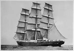 Vintage Sailing Vessel Drucke: CUTTY SARK AT SEA