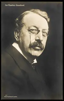 British Classical Composers List Drucke: Cv Stanford / Postcard