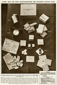 Normandy Landings 1944 Drucke: D-Day invasion ration pack