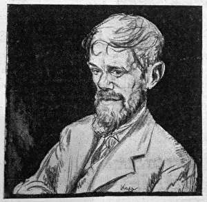 English Novelist Art Drucke: D H Lawrence / Sketch
