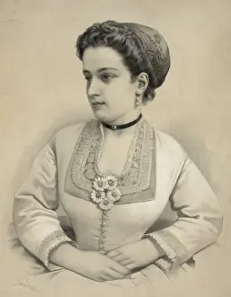 Elegant Young Woman Image Drucke: Daisy
