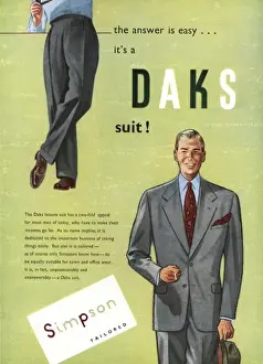 Vintage Menswear Drucke: Daks advertisement, 1953
