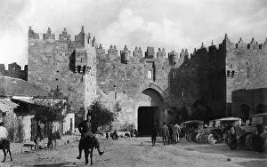 Jerusalem Architecture 1920s Drucke: Damascus Gate, Jerusalem