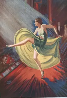 Vintage Theatre Stage Design Drucke: The Dancer by Fred Purvis