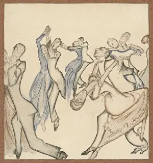 Vintage Dance Photography Drucke: Dancing Tango 1919