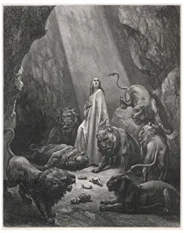 Daniel In The Lions Den Drucke: Daniel in Den (Dore)