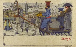 Drucke von Reisen im Wagen durch Russland von F.G.Berenshtein, Datum 1901 Ilya Repin Drucke: Die mutige Polyanitsa von Ilya Repin