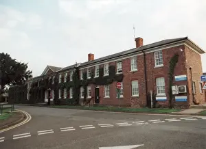 Drucke von Der Hauptblock des Daventry-Union-Wohnhauses im Nordraban (Northamptonshire). Die Gebäude wurden 1837 eröffnet und stammen von John Plowman. Der Standort wurde später zu Danetre-Krankenhaus Alte Drucke: Arbeitslosenheim der Daventry-Union, Nordnordhamptonshire
