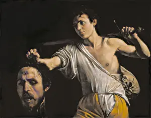 David mit dem Kopf des Goliaths
