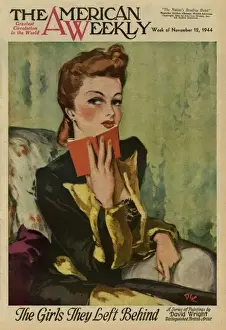 David Wright Glamour Art Drucke: David Wright woman with red notebook
