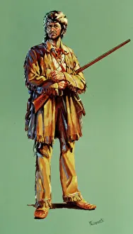 Drucke von David Crockett (1786 - 1836) - berühmter amerikanischer Volksheld des 19 Der Alamo Drucke: Davy Crockett