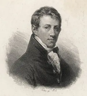 Scientist Portrait Drucke: DAVY / POLLET / 1834