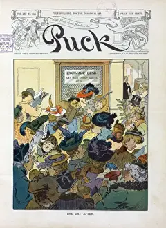 Puck Magazine Illustrations Online Drucke: The day after