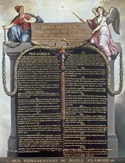 French Revolutionary Era Drucke: Declaration of the Rights of Man and of the Citizen. August