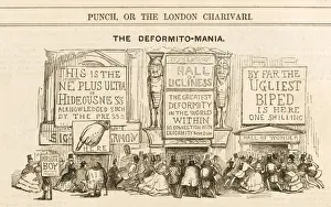 Victorian Satire Drucke: The Deformito-Mania