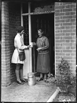 Vintage Milk Delivery Drucke: Delivering Milk