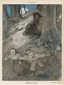 German Folklore Art Drucke: Demon in the Woods
