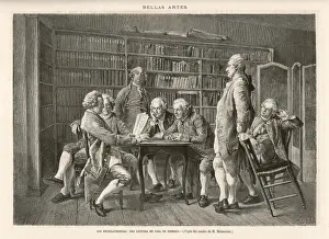 Denis Diderot Drucke: Denis Diderot und Meissonier