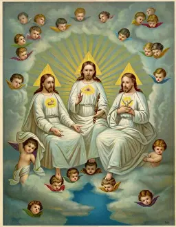 Christian Iconography Drucke: Depiction of the Holy Trinity