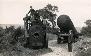 Historical England Photos Drucke: Derelict Traction Engine & Boiler, Unknown