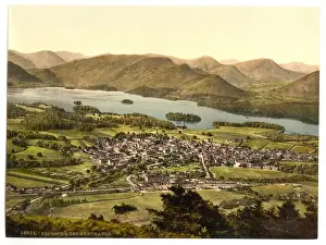 See Drucke: Der Wentworth-See und Keswick im Distrikt des Lake Coniston in Cumbria, England