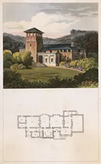English Country House Design Drucke: Design for a Villa