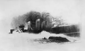 Royal Navy Destroyer Drucke: Destroyer at Speed 2