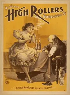 Antique Posters For Sale Drucke: Deveres High Rollers Burlesque Co