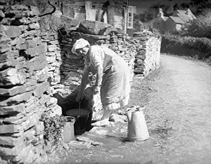 Historical England Images Drucke: Devon Well 1930S
