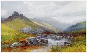 English Countryside Views Drucke: Devon / Doone Valley 1919