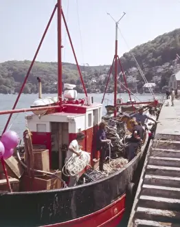 British Harbour Scenes Drucke: Devon Fishermen