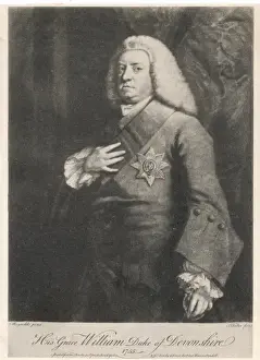 18th Century Politician Drucke: DEVONSHIRE (1720 - 1764)