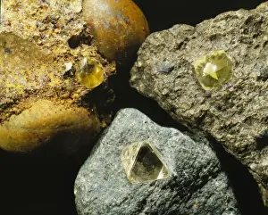 Precious Gemstone Drucke: Diamond crystals