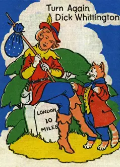 Traditional Nursery Rhyme Illustrations Drucke: Dick Whittington