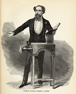 Literary Figures Of England Drucke: DICKENS (1812 - 1870)