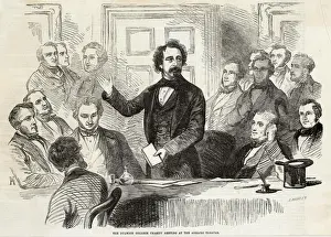 19th Century Literary Figures Drucke: Dickens Dulwich Adelphi