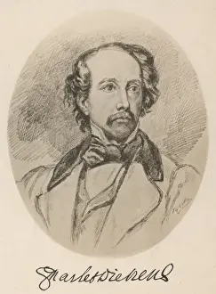 Charles Dickens Biography Images Drucke: Dickens Scheffer Sketch