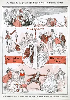 Ein dickensartiger Weihnachtsfeier von C.E.Brock