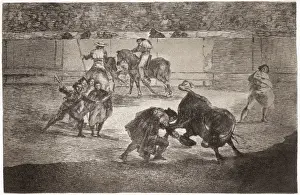 Spanish History Prints Drucke: Un diestro entrando