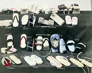 Verschiedene Arten von Schuhen, Japan