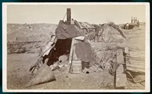 Native American Encampment Drucke: Digger Camp