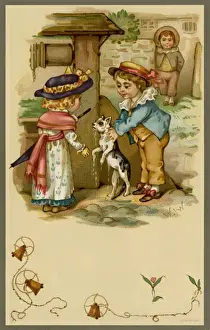 Vintage Nursery Rhyme Illustrations Drucke: Ding dong bell