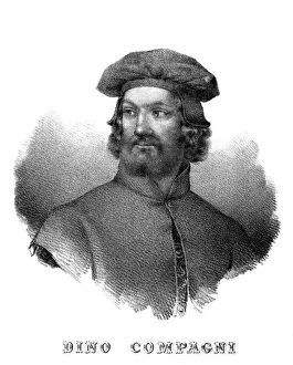 Historical Figures Of Italy Drucke: Dino Compagni