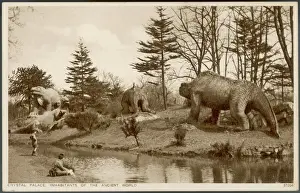 Ausgestorben Drucke: Dinosaur-Modell der 1930er Jahre