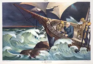 Puck Magazine Illustrations Drucke: In dire distress