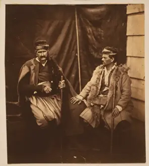 Ottoman Empire Soldiers Drucke: Discussion between two Croats
