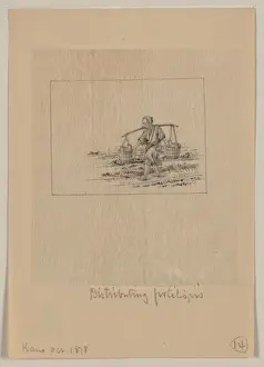 Woodblock Art Japan Drucke: Distributing fertilizers