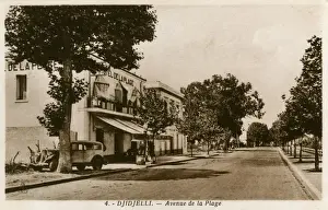 Djidjelli, Algerien - Strandpromenade und Hotel am Strand